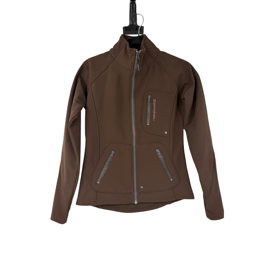 Horseware Ireland Women’s XS Brown Softshell Jacket Fleece Lined Equestrian